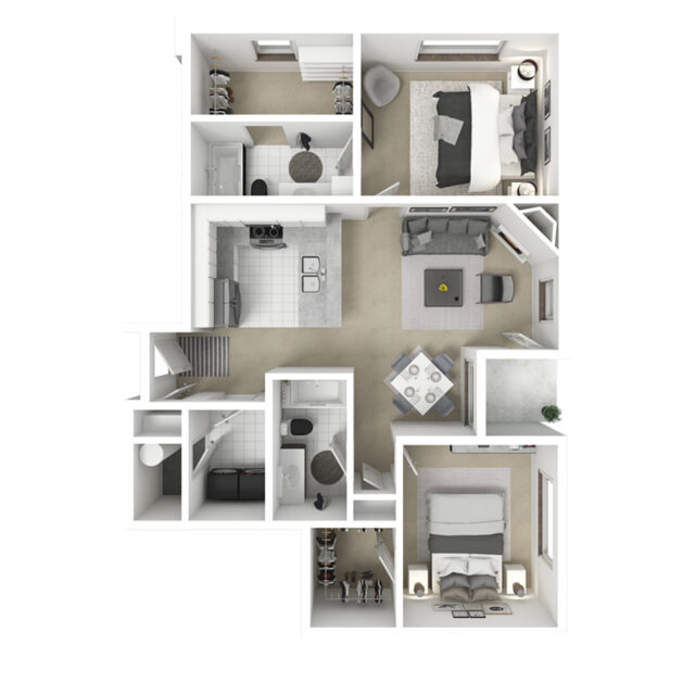 Maple Two Bedroom Floorplan