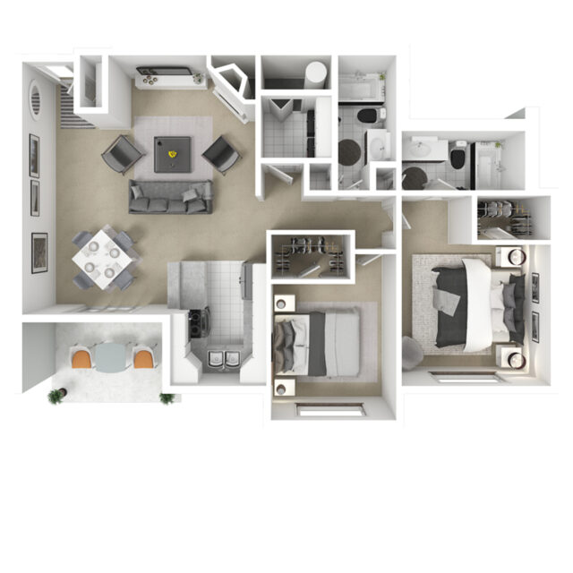 Cottonwood Two Bedroom Floorplan