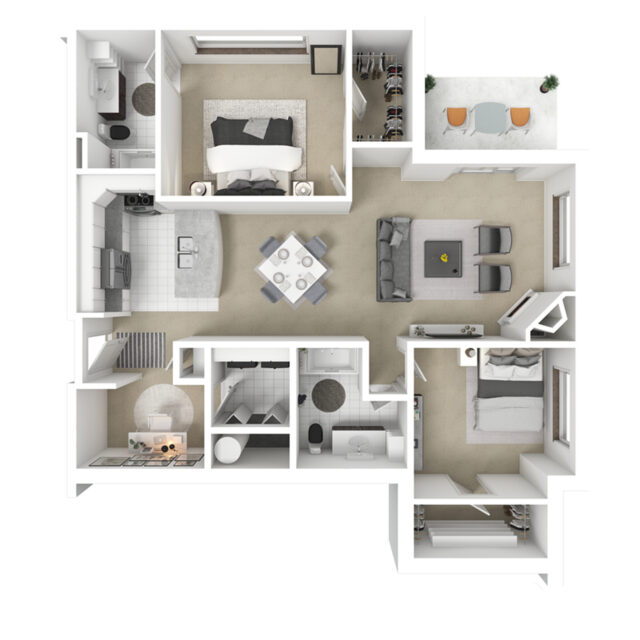 Dogwood Two Bedroom Floorplan